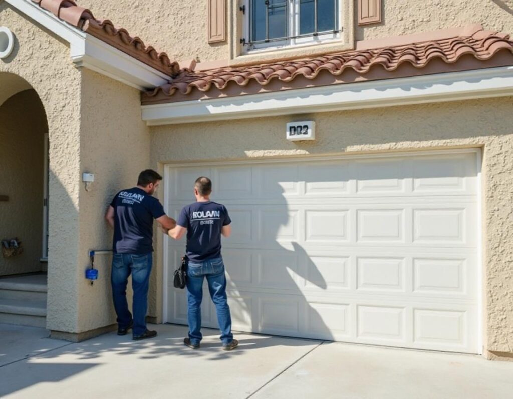 Garage door technician performing same-day repair in Los Angeles CA