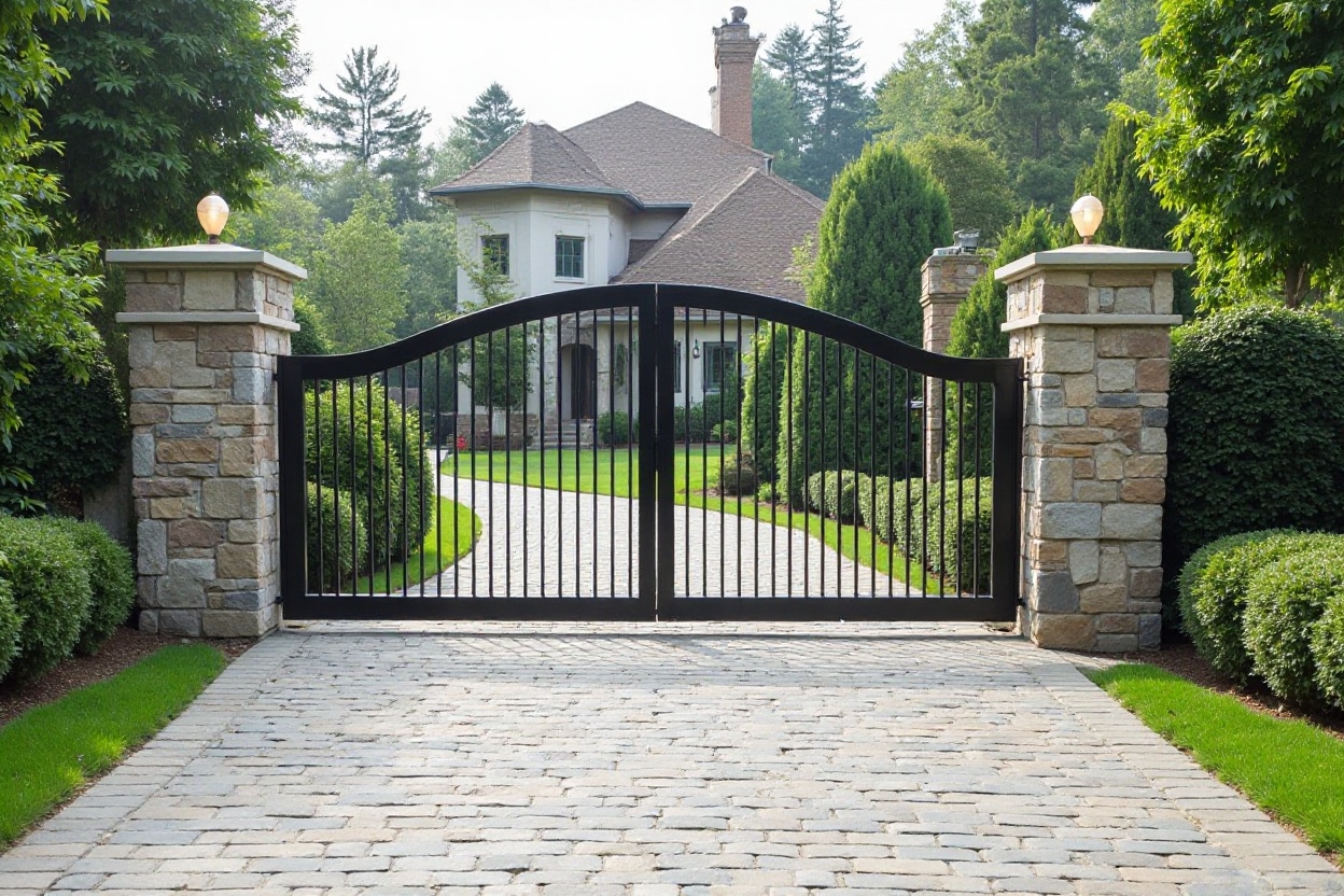 New driveway gate installation for residential property in Los Angeles